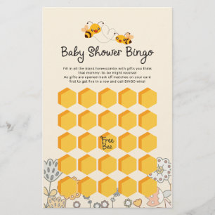 Verklaar wat het Baby shower Bingo de Kaarten van