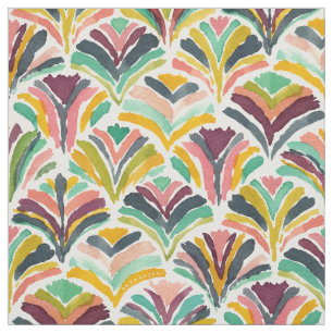 VERKLAARD KLEINE Art Deco Scallop Print Stof