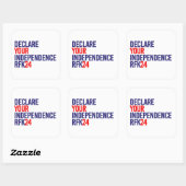 Verklaren van uw onafhankelijkheid RFK 24 Vierkante Sticker (Vel)