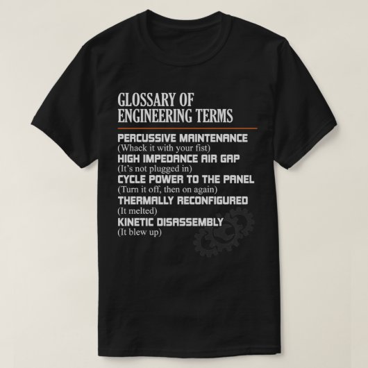 Verklarende woordenlijst van de Termen van de Tech T-shirt (Design voorkant)