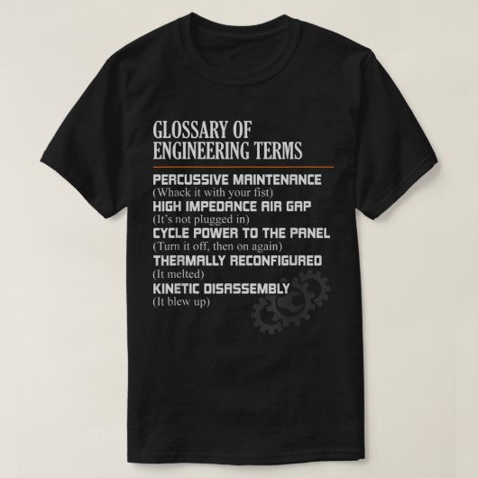 Verklarende woordenlijst van de Termen van de Tech T-shirt (Design voorkant)