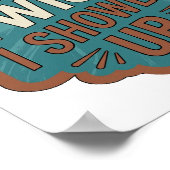 Verklaring Blauw PLOT TWIST IK KWAM OPDAGEN Poster (Hoek)