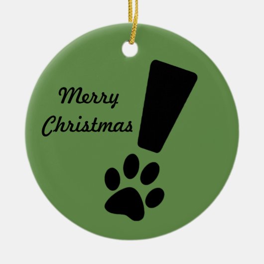 VERKLARING DOG PAW! kerstversiering Keramisch Ornament (Voorkant)