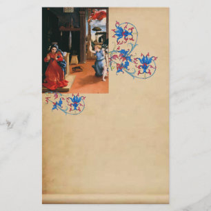 VERKLARING DOOR Lorenzo Lotto, Floral Parchment Briefpapier