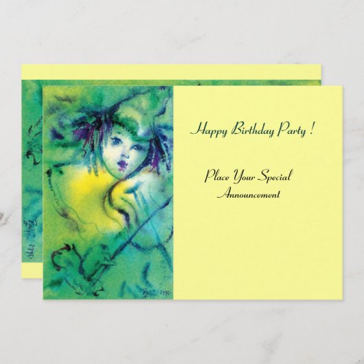 VERKLARING IN GROENE VIOLIENSPLAYER / carnavalsvla Kaart (Voorkant / Achterkant)