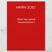 VERKLARING MET RODE RIBBON / Fijne nieuwjaarsdag Flyer (Achterkant)