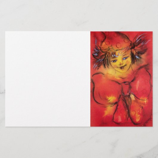 VERKLARING MET RODE RIBBON / Venetiaanse Masquerad Briefpapier (Voorkant)