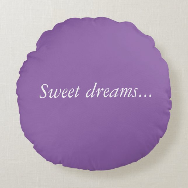 Verklaring Rond kussen "Sweet Dreams" (Voorkant)