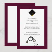 Verklaring van afstuderen verpleegster kaart (Voorkant / Achterkant)