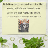 Verklaring van Arbroath Robert the Bruce Tea Towel Theedoek (Gevouwen)