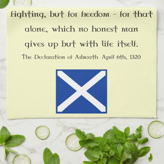 Verklaring van Arbroath Scottish Tea Towel Theedoek (Gevouwen)