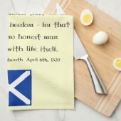Verklaring van Arbroath Scottish Tea Towel Theedoek (Quarter Fold)