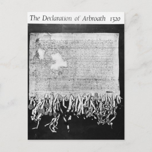 Verklaring van Arbroath van 6 april 1320 Briefkaart (Voorkant)
