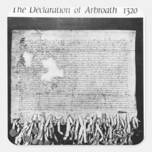 Verklaring van Arbroath van 6 april 1320 Vierkante Sticker