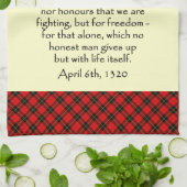 Verklaring van Arbroath Wallace Tartan Tea Towel Theedoek (Gevouwen)
