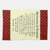 Verklaring van Arbroath Wallace Tartan Tea Towel Theedoek (Horizontaal)