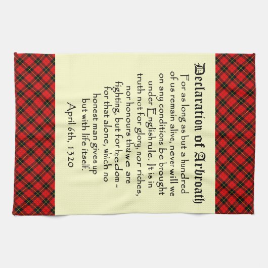 Verklaring van Arbroath Wallace Tartan Tea Towel Theedoek (Horizontaal)