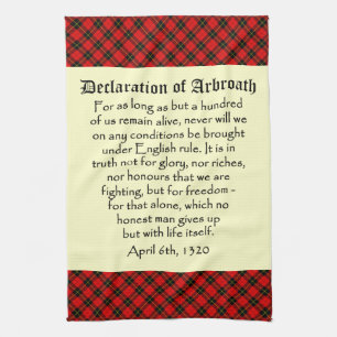 Verklaring van Arbroath Wallace Tartan Tea Towel Theedoek