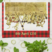 Verklaring van Arbroath Wallace Tartan Tea Towel Theedoek (Gevouwen)
