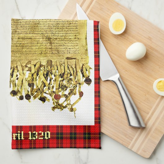 Verklaring van Arbroath Wallace Tartan Tea Towel Theedoek (Quarter Fold)