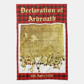 Verklaring van Arbroath Wallace Tartan Tea Towel Theedoek (Verticaal)
