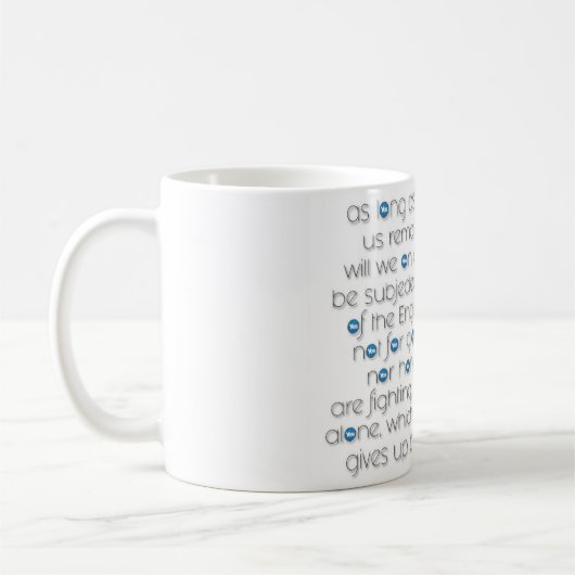 "VERKLARING VAN DE MOK VAN ARBROATH KLASSIEK WITTE (Links)