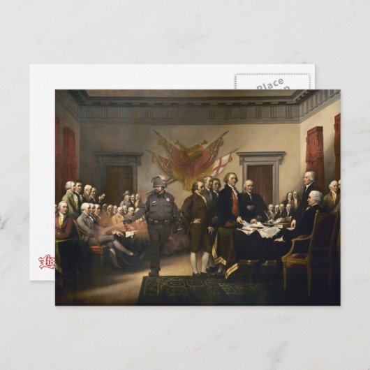 Verklaring van de Onafhankelijkheidsgaskaart Briefkaart (Voorkant / Achterkant)