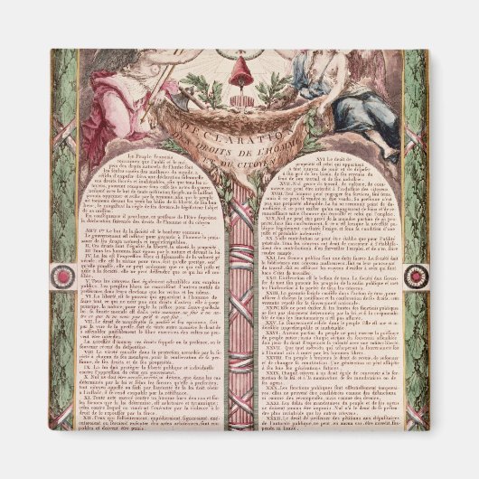 Verklaring van de rechten van het Man, 1793 Magneet (Voorkant)
