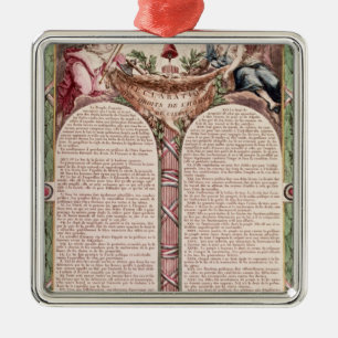 Verklaring van de rechten van het Man, 1793 Metalen Ornament