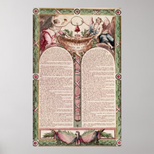 Verklaring van de rechten van het Man, 1793 Poster