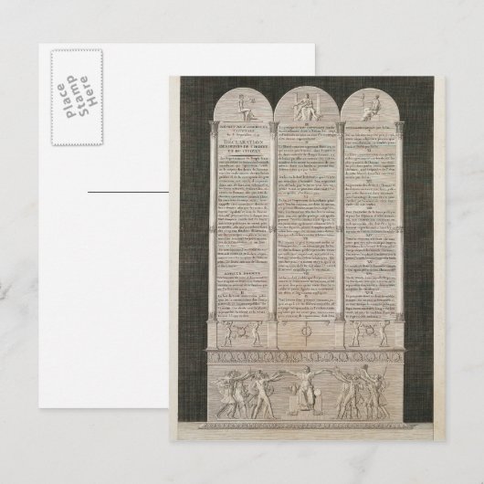 Verklaring van de rechten van het Man Briefkaart (Voorkant / Achterkant)