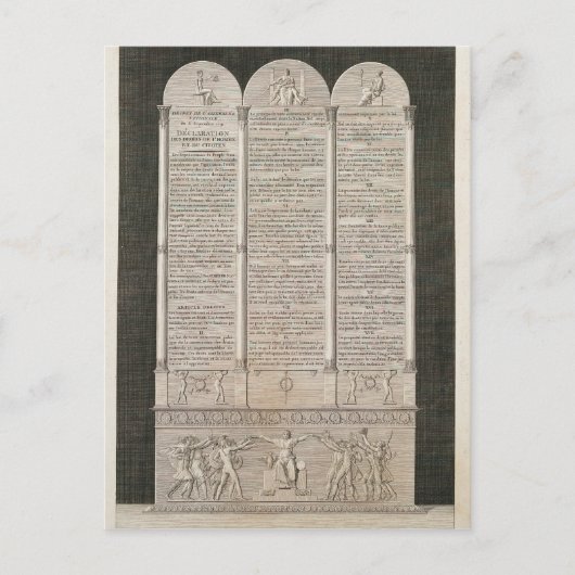 Verklaring van de rechten van het Man Briefkaart (Voorkant)