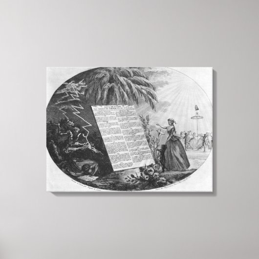 Verklaring van de rechten van het Man Canvas Afdruk (Voorkant)