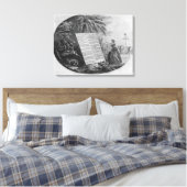 Verklaring van de rechten van het Man Canvas Afdruk (Insitu (Slaapkamer))