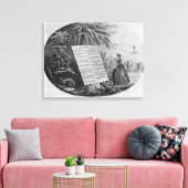 Verklaring van de rechten van het Man Canvas Afdruk (Insitu (Woonkamer))