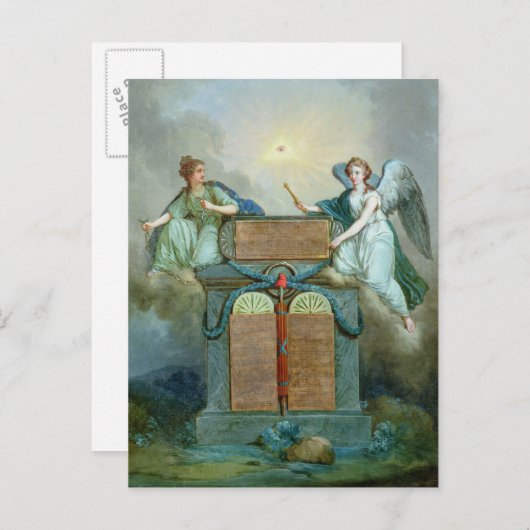 Verklaring van de rechten van het Man en de burger Briefkaart (Voorkant / Achterkant)