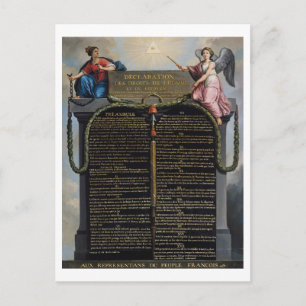 Verklaring van de rechten van het Man en de burger Briefkaart