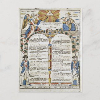 Verklaring van de rechten van het Man en de burger Briefkaart