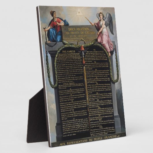 Verklaring van de rechten van het Man en de burger Fotoplaat (Zijkant)