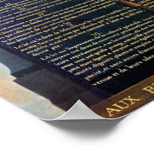 Verklaring van de rechten van het Man en de burger Poster (Hoek)