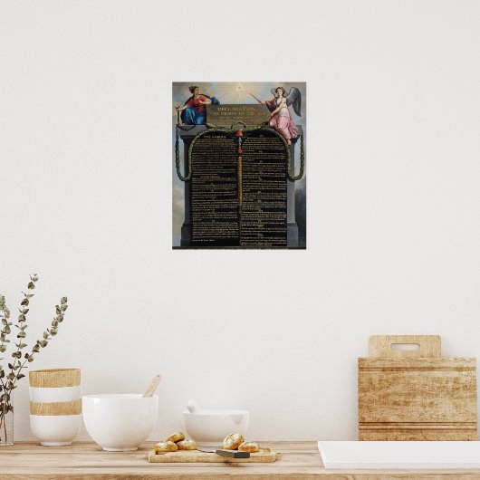 Verklaring van de rechten van het Man en de burger Poster (Keuken)