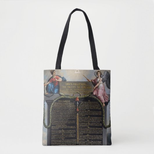 Verklaring van de rechten van het Man en de burger Tote Bag (Voorkant)