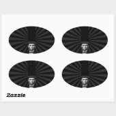 Verklaring van de voorzitter van de Mode van Abrah Ovale Sticker (Vel)