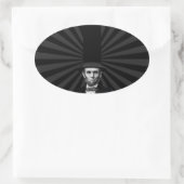 Verklaring van de voorzitter van de Mode van Abrah Ovale Sticker (Tas)