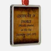 verklaring van echtscheiding metalen ornament (Rechts)