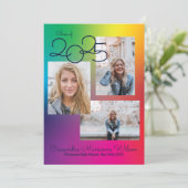 Verklaring van eindexamenfoto met regenboog kaart (Staand voorkant)