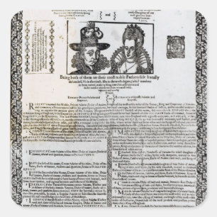 Verklaring van het huwelijk van Frederick V Vierkante Sticker