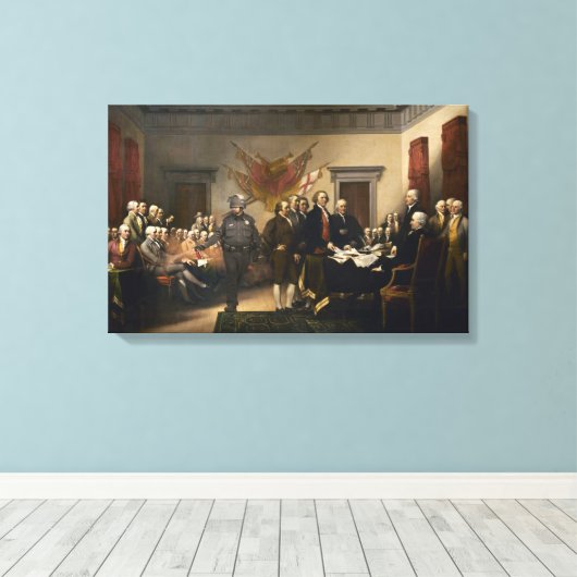 Verklaring van het Onafhankelijkheidsgascanvas Canvas Afdruk (Insitu (Houten vloer))