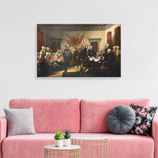 Verklaring van het Onafhankelijkheidsgascanvas Canvas Afdruk (Insitu (Woonkamer))