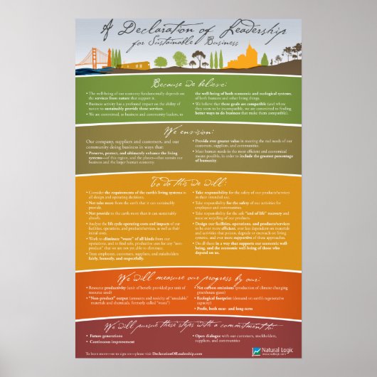 Verklaring van leiderschap poster (Voorkant)